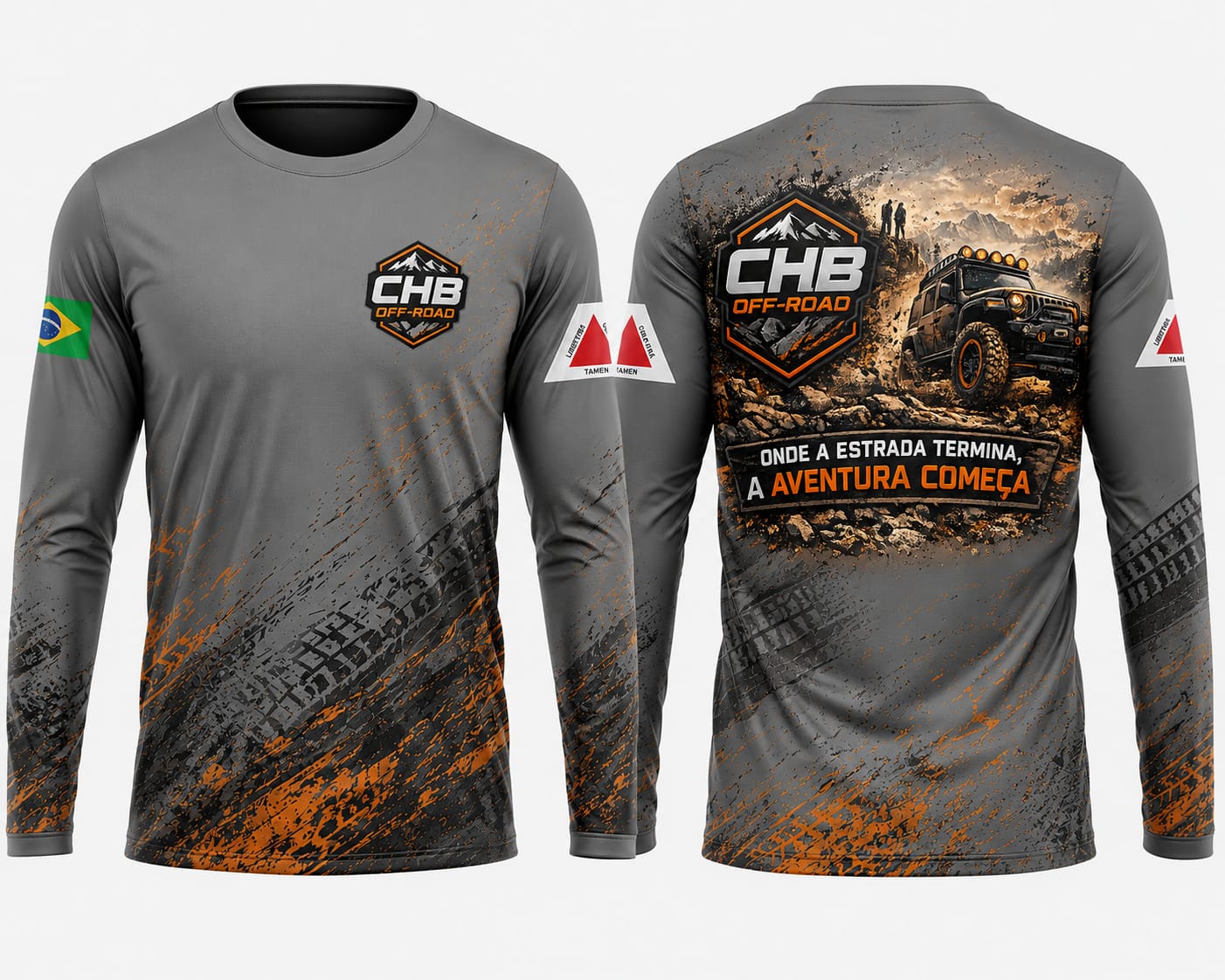 Camisa CHB Off-Road vista de frente e de costas