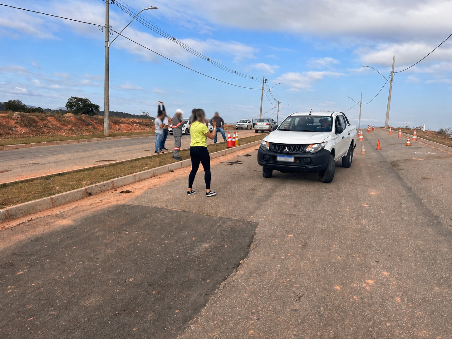 Treinamento de direção defensiva em pista controlada